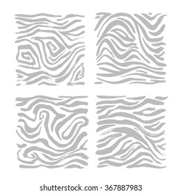 Hand drawn Zebra print - vector
