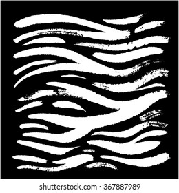 Hand drawn Zebra print - vector