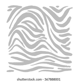 Hand drawn Zebra print - vector