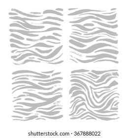 Hand drawn Zebra print - vector