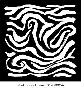 Hand drawn Zebra print - vector
