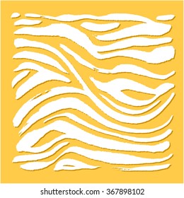 Hand drawn Zebra print - vector