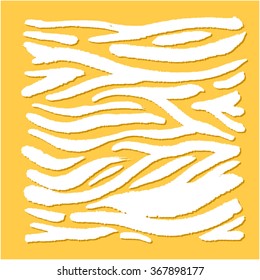 Hand drawn Zebra print - vector