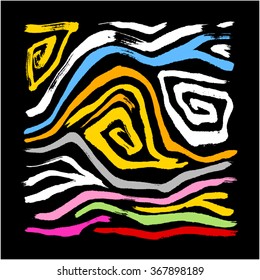 Hand drawn Zebra print - vector