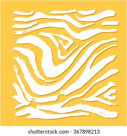 Hand drawn Zebra print - vector