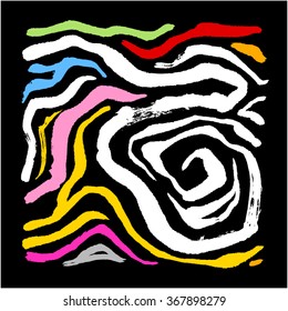Hand drawn Zebra print - vector