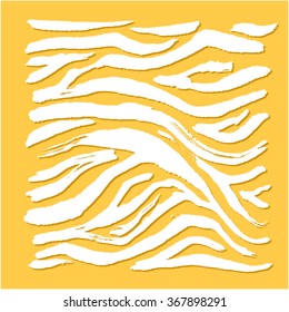 Hand drawn Zebra print - vector