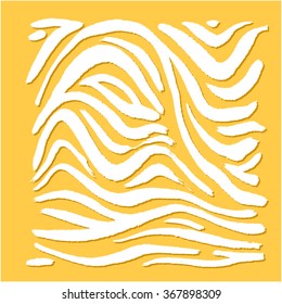 Hand drawn Zebra print - vector