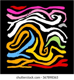 Hand drawn Zebra print - vector