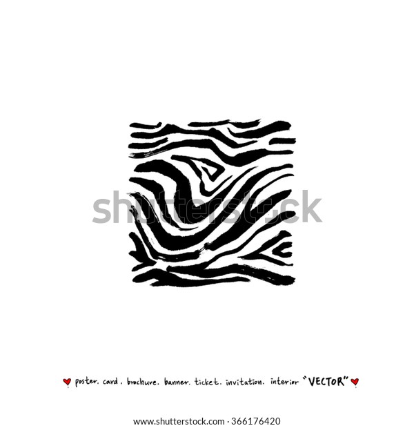 Hand Drawn Zebra Print Vector Stock Vector Royalty Free 366176420 Shutterstock 9012