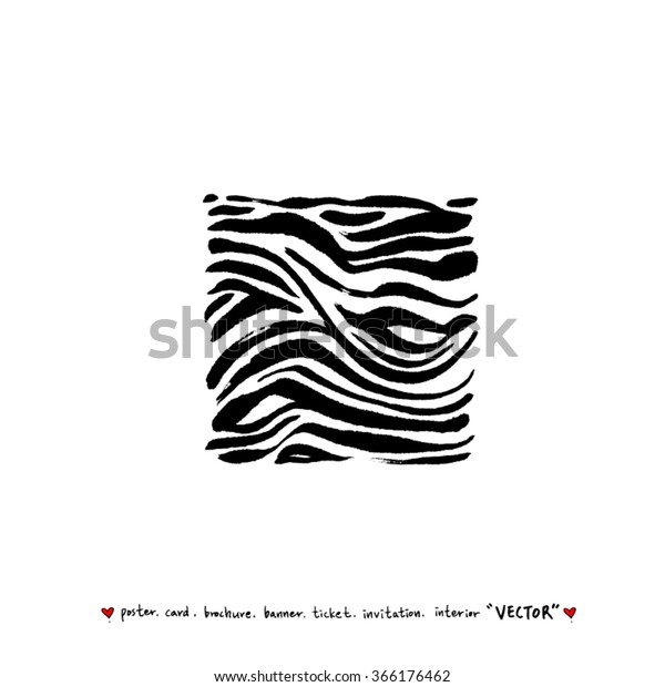 Hand Drawn Zebra Print Vector Stock Vector Royalty Free 366176462 Shutterstock 7050