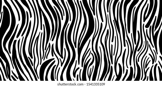 Hand Drawn Zebra Seamless Pattern Vector Stock Vector (Royalty Free ...