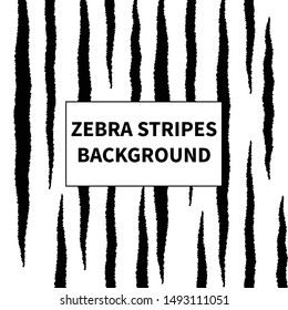 Hand drawn Zebra stripes pattern background