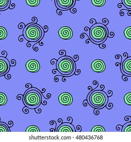 Hand drawn Zentangle flower seamless pattern. Elegant floral background.