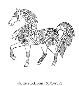 2,606 Adult coloring pages horses Images, Stock Photos & Vectors ...