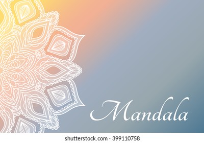 Hand drawn zentangle lace pattern. Ethnic decorative round mandala for coloring book. Adult coloring page. Vector illustration.