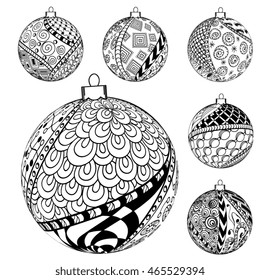 Hand Drawn Zentangle Pattern New Years Stock Vector (Royalty Free ...