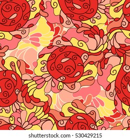 Hand drawn zentangle seamless pattern.  for cards, invitation, wallpapers, pattern fills, textile.