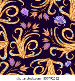 Hand drawn zentangle seamless pattern.  for cards, invitation, wallpapers, pattern fills, textile.
