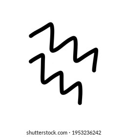 icono de línea de zag de zig dibujado a mano