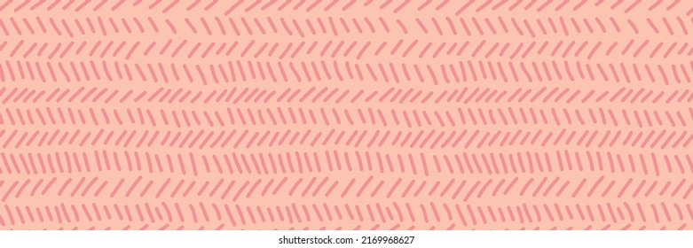 Hand drawn zig zag lines seamless pattern. Doodle broken line endless wallpaper. Dashes motif. Cozy ornament. Design for fabric , textile print, surface, wrapping, cover. Vector illustration