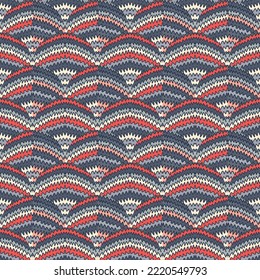 Hand drawn zig zag lines mosaic ornament. Abstract wave seamless pattern in doodle style. Creative stripes print wallpaper. Design for fabric, textile, wrapping paper, cover.