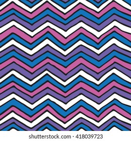 Hand drawn zigzag pattern design vector illustration