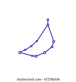hand drawn zodiac constellation. capricorn. vector illustration