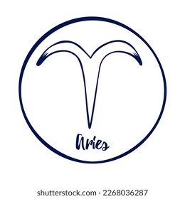 Hand drawn Zodiak signs. White Aries zodiac icons on a white background. Astrological symbols of the zodiac. 