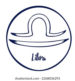 Hand drawn Zodiak signs. White Libra zodiac icons on a white background. Astrological symbols of the zodiac. 