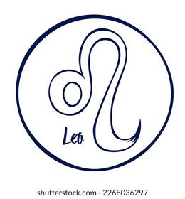 Hand drawn Zodiak signs. White Leo zodiac icons on a white background. Astrological symbols of the zodiac. 