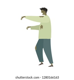 Hand drawn zombie vector illustration isolated on white background