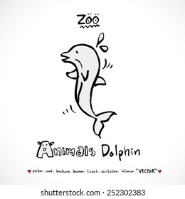 Hand drawn ZOO illustration - animal sketch - vector