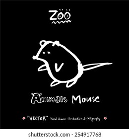 Hand drawn ZOO illustration - animal sketch - vector