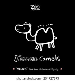 Hand drawn ZOO illustration - animal sketch - vector