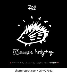 Hand drawn ZOO illustration - animal sketch - vector