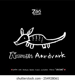 Hand drawn ZOO illustration - animal sketch - vector