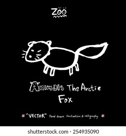 Hand drawn ZOO illustration - animal sketch - vector