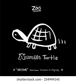 Hand drawn ZOO illustration - animal sketch - vector