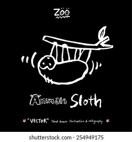 Hand drawn ZOO illustration - animal sketch - vector