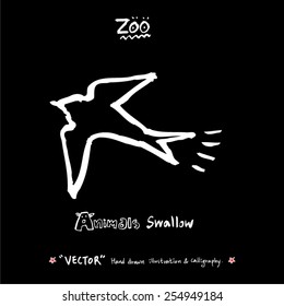 Hand drawn ZOO illustration - animal sketch - vector