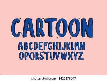 Hand Drawn/handwritten Comic/cartoon 3d Typography Design Vector/illustration