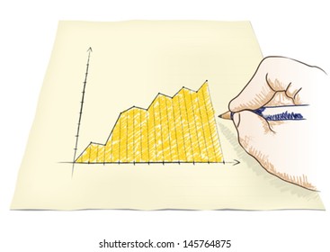 Hand Draws A Graph