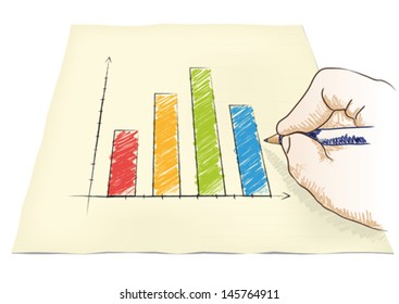 Hand Draws A Graph