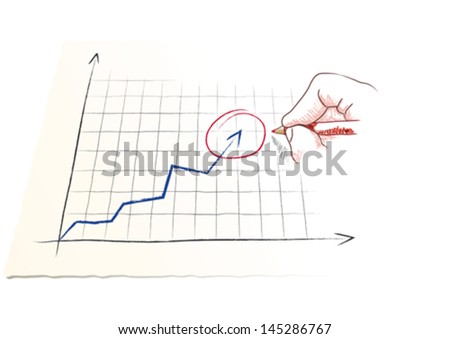 hand draws a graph