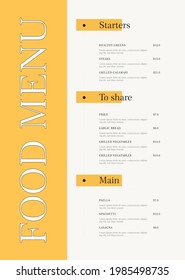 Hand drew restaurant menu template. Restaurant brochure vector, menu design. Vector cafe template with hand-drawn graphic. Food flyer. Vector design template for restaurant.EPS 10