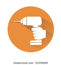 hand with drill