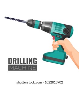 Hand drill or drilling machine fitted cutting or driving tool