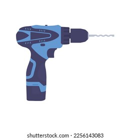 Handbohrflache Illustration. Clean-Design-Element auf einfarbigem Hintergrund