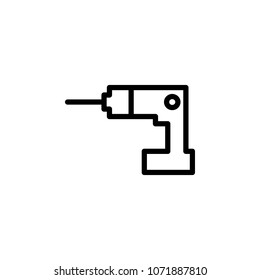 hand drill icon. Element of minimalistic icons for mobile concept and web apps. Thin line icon for website design and development, app development on white background
